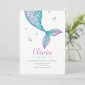 Meerjungfrau Schwanz unter dem Meer Einladung (Stehend Vorderseite)