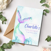 Meerjungfrau Schwanz unter dem Meer Einladung