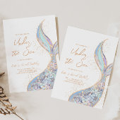 Meerjungfrau Schwanz unter dem Meer Einladung