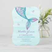 Meerjungfrau Schwanz unter dem Meer Einladung (Stehend Vorderseite)