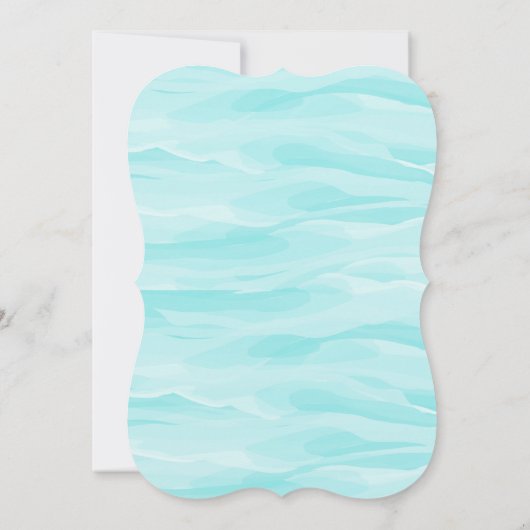 Meerjungfrau Schwanz unter dem Meer Einladung (Rückseite)