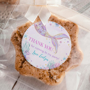 Meerjungfrau Schwanz unter dem Meer Geburtstag Runder Aufkleber