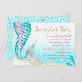 Meerjungfrau Schwanz unter dem Sea Baby Girl Book Dankeskarte