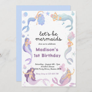 Meerjungfrau-Schwanz unter Meerrosa Einladung