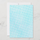 Meerjungfrau Schwanz Untermeer Wasserfarbe Geburts Einladung (Rückseite)