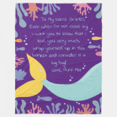 Meerjungfrau Schwanz Unterwasserwelt Riff und Fisc Fleecedecke (Vorderseite)