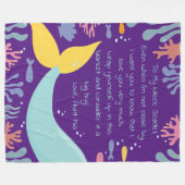 Meerjungfrau Schwanz Unterwasserwelt Riff und Fisc Fleecedecke (Vorderseite (Horizontal))