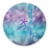 Meerjungfrau-Schwanz verzaubert Keramikknauf (Vorderseite)