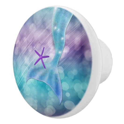 Meerjungfrau-Schwanz verzaubert Keramikknauf (Rechts)