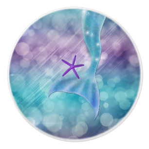 Meerjungfrau-Schwanz verzaubert unter dem Meer Keramikknauf