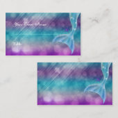 Meerjungfrau-Schwanz, verzaubert unter dem Meerest Platzkarte (Vorne/Hinten)