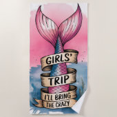 Meerjungfrau Schwanz Wandern Strandtuch (Vorderseite)