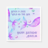 Meerjungfrau Schwanz Wild als Meer jedes Alter Geb Serviette (Vorderseite)