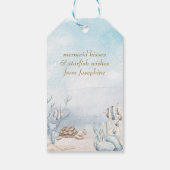 Meerjungfrau Schwanz wünschen Ihnen einen schönen Geschenkanhänger (Rückseite)