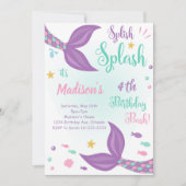 Meerjungfrau Schwänze unter dem Meer Einladung zum (Vorderseite)