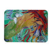 Meerjungfrau Schwimmen mit Schmetterlingen Fantasy Magnet (Horizontal)