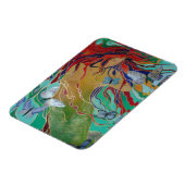 Meerjungfrau Schwimmen mit Schmetterlingen Fantasy Magnet (Linke Seite)