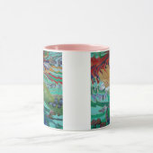 Meerjungfrau Schwimmen mit Schmetterlingen Fantasy Tasse (Zentrum)