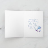 Meerjungfrau Schwimmen mit Vollmond Strand Geburts Karte (Innenseite)