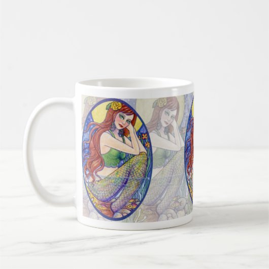 Meerjungfrau-Seefeenhafte Tee-Kaffee-Tasse durch Kaffeetasse (Links)