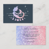 Meerjungfrau-Seelensterne-Mond Visitenkarte (Vorne/Hinten)