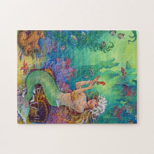 Meerjungfrau, Seepferd und Krake Puzzle (Horizontal)