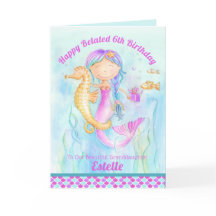 Meerjungfrau Seepferd whimsy verspäteten Geburtsta