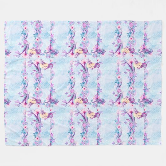 Meerjungfrau-Seepferdstarfish-Lavendel-u. Fleecedecke (Vorderseite (Horizontal))