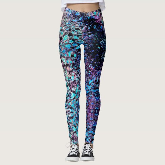 Meerjungfrau: Seespray, Mitternacht, Bayou u. Yuma Leggings (Vorderseite)