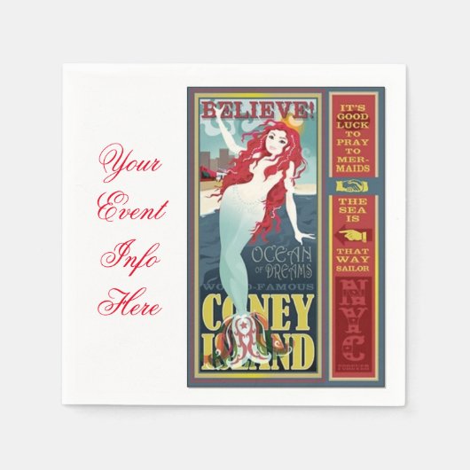 Meerjungfrau Serviette (Vorderseite)