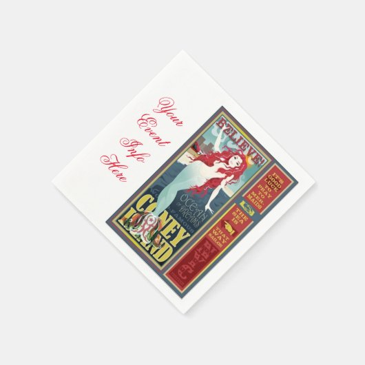 Meerjungfrau Serviette (Ecke)