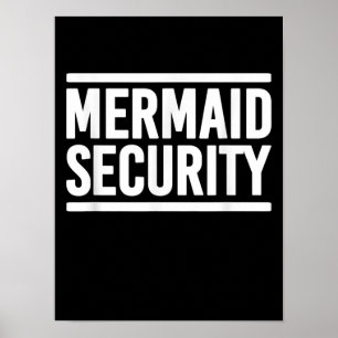 Meerjungfrau-Sicherheit Funny-Schwimmen-Lektionen Poster
