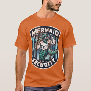 Meerjungfrau Sicherheit Vater Schwimmen Eltern Sch T-Shirt