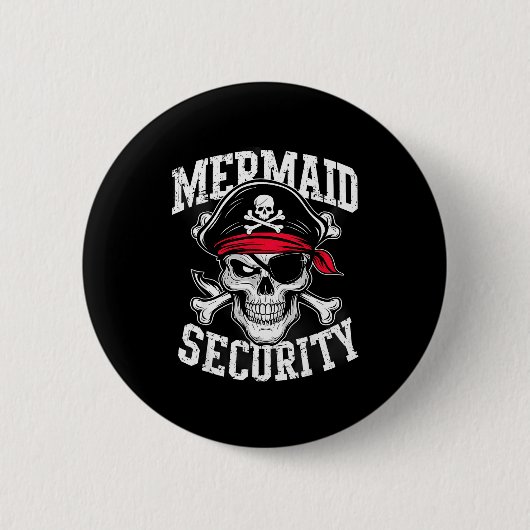 Meerjungfrau Sicherheitsrate Papa Bruder Halloween Button (Vorderseite)