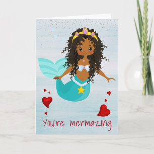 Meerjungfrau Sie sind Mermazing Afroamerikaner Karte