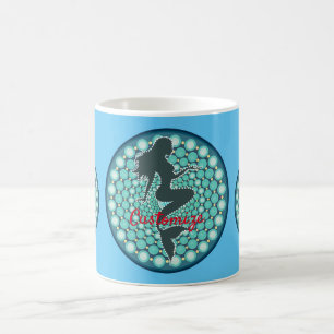 Meerjungfrau-Silhouette in Blasen Thunder_Coffee-K Kaffeetasse
