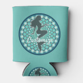 Meerjungfrau-Silhouette in Blasen Thunder_Cove Can Dosenkühler (Vorderseite)