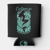 Meerjungfrau-Silhouette in Blasen Thunder_Cove Dosenkühler (Vorderseite)