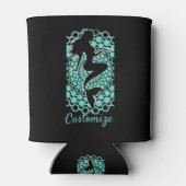 Meerjungfrau-Silhouette in Blasen Thunder_Cove Dosenkühler (Rückseite)