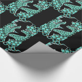 Meerjungfrau-Silhouette in Blasen Thunder_Cove Geschenkpapier (Ecke)