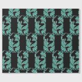 Meerjungfrau-Silhouette in Blasen Thunder_Cove Geschenkpapier (Flach)