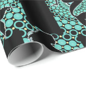 Meerjungfrau-Silhouette in Blasen Thunder_Cove Geschenkpapier (Rolleneckpunkt)