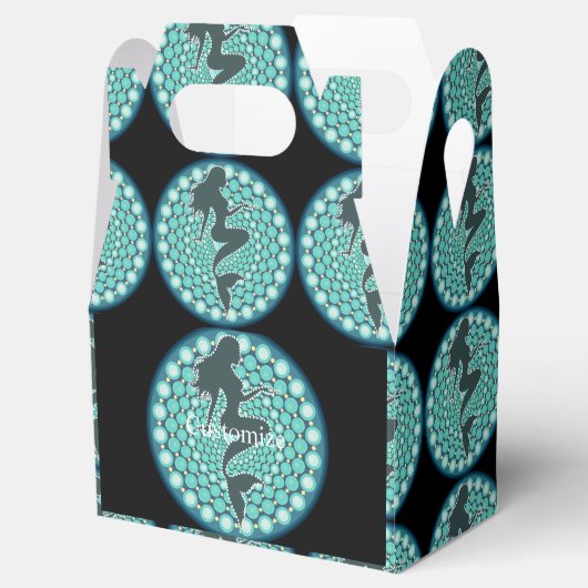 Meerjungfrau-Silhouette in Blasen Thunder_Cove Geschenkschachtel (Geöffnet)