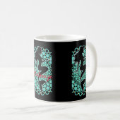 Meerjungfrau-Silhouette in Blasen Thunder_Cove Kaffeetasse (VorderseiteRechts)