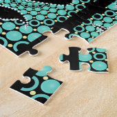 Meerjungfrau-Silhouette in Blasen Thunder_Cove Puzzle (Seite)