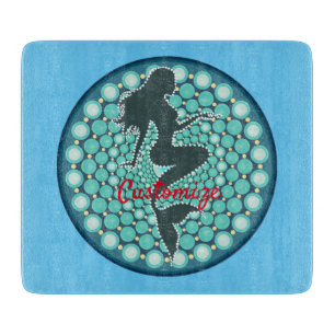 Meerjungfrau-Silhouette in Bubbles Thunder_Cove Cu Schneidebrett