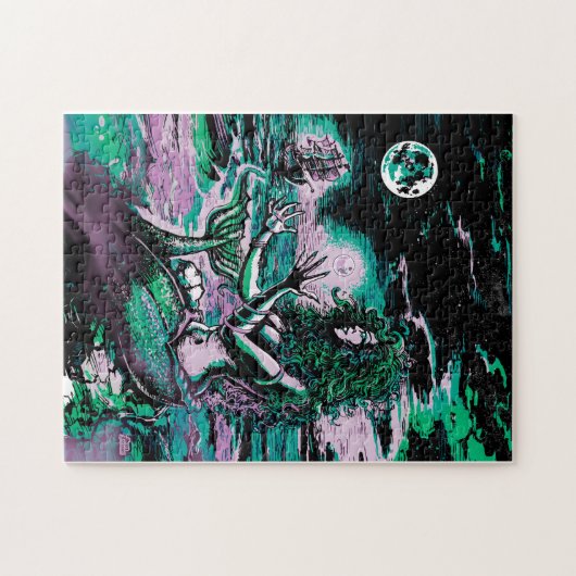 Meerjungfrau-Sirene-Atlantis-Perle Puzzle (Horizontal)