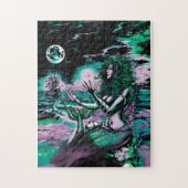 Meerjungfrau-Sirene-Atlantis-Perle Puzzle (Vertikal)