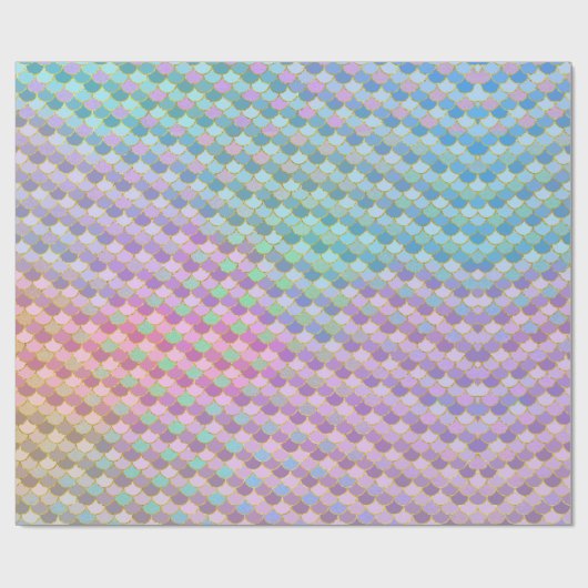 Meerjungfrau-Skala-Glitzer-Regenbogen unter dem Geschenkpapier (Flach)