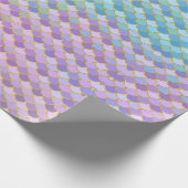 Meerjungfrau-Skala-Glitzer-Regenbogen unter dem Geschenkpapier (Ecke)